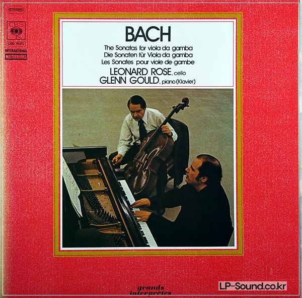 BACH SONATAS LEONARD ROSE / GLENN GOULD CBS 76373