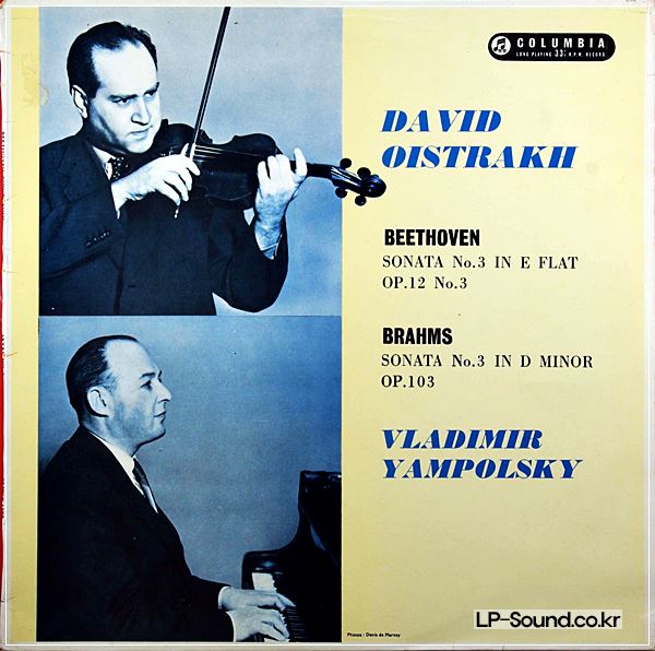 BEETHOVEN BRAHMS VIOLIN SONATAS DAVID OISTRAKH 33CX 1580
