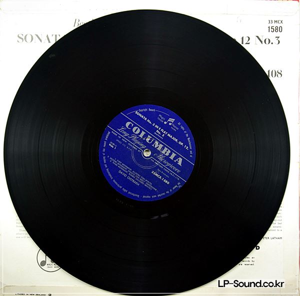BEETHOVEN BRAHMS VIOLIN SONATAS DAVID OISTRAKH 33CX 1580