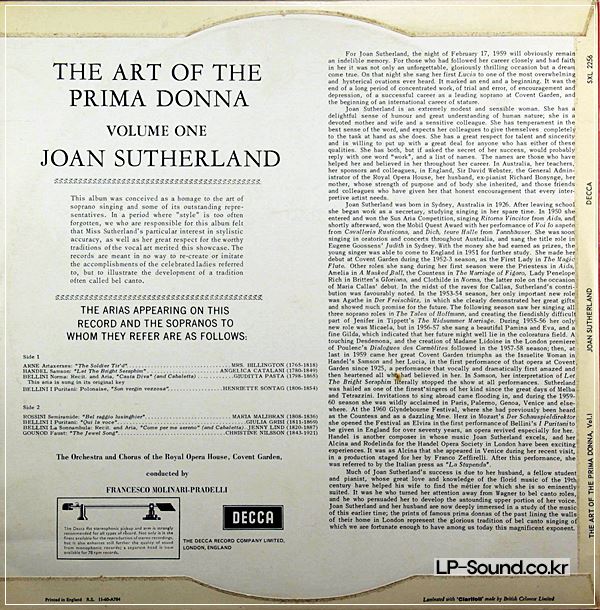 ART OF THE PRIMA DONNA VOL1 AND VOL 2 JOAN SUTHERLAND DECCA SXL 2256-7