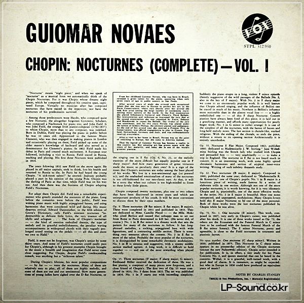 CHOPIN: COMPLETE NOCTURNES NOVAES PIANO VOX STPL 2LP
