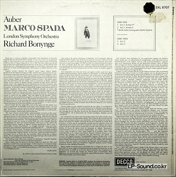 AUBER - MARCO SPADA BONYNGE L.S.O SXL 6707 AUBER