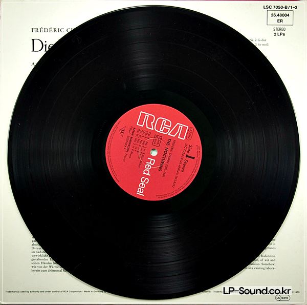 CHOPIN NOCTURNES / RUBINSTEIN  PIANO SOLO