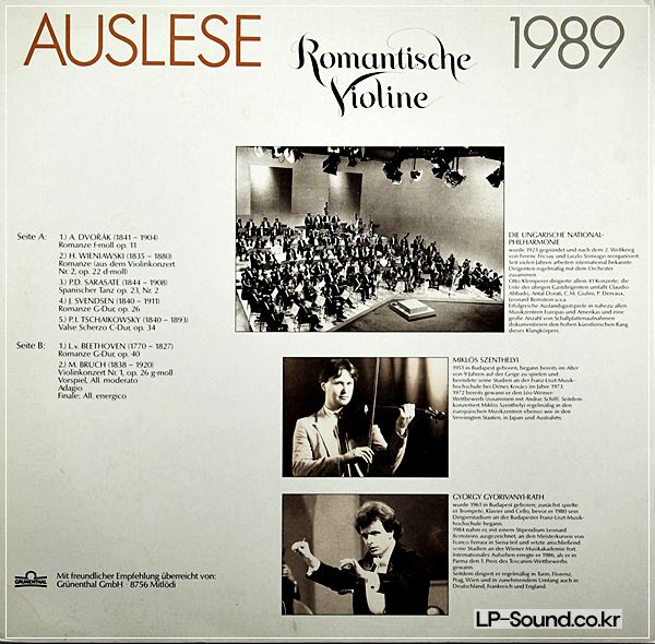 AUSLESE ROMANTISCHE VIOLINE, MIKLOS SZENTHELYI