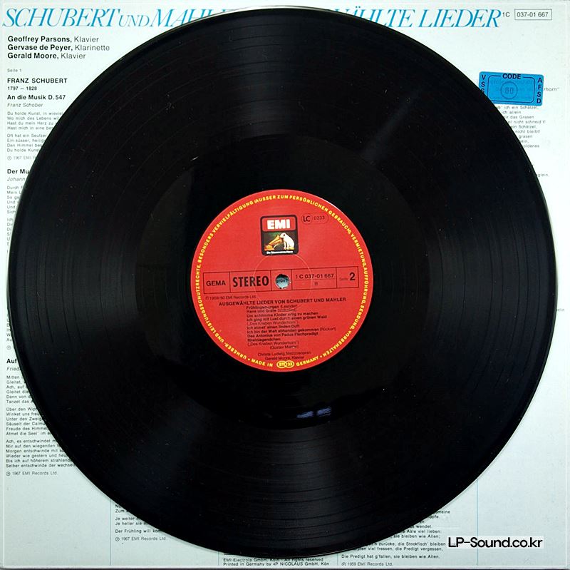 SCHUBERT / MAHLER - SELECTED SONGS - CHRISTA LUDWIG