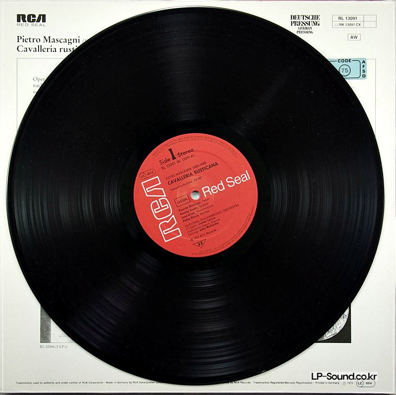 MASCAGNI CAVALLERIA RUSTICANA DOMINGO SCOTTO ELVIRA LEVINE RCA 309245