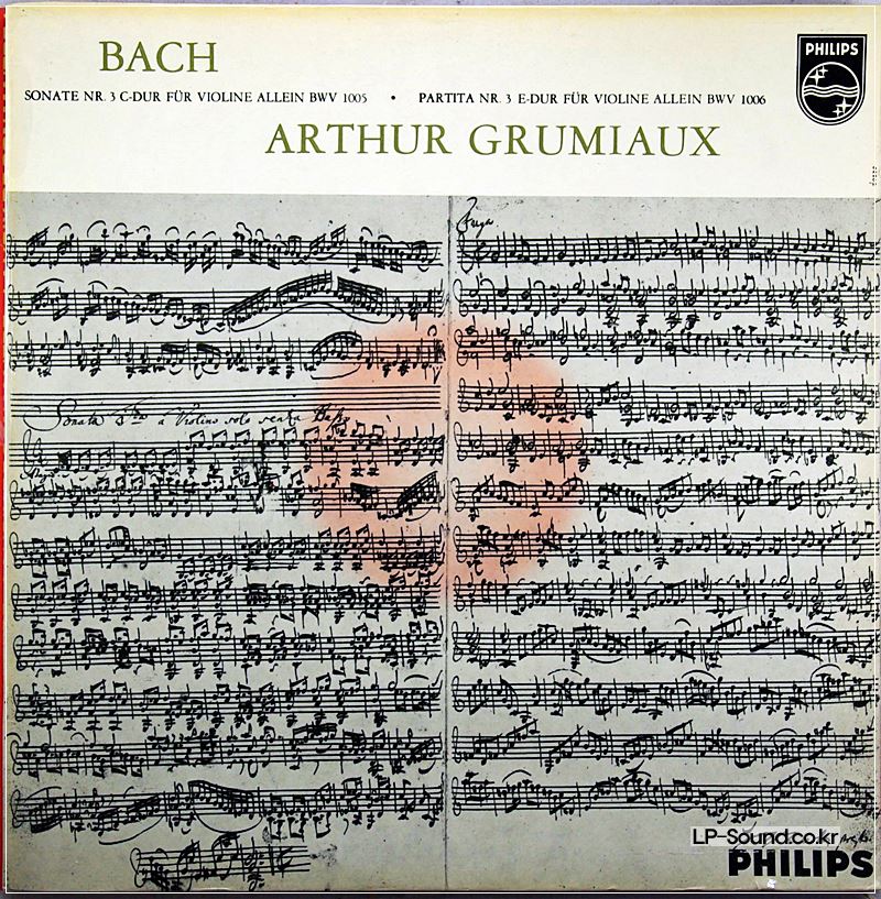 ARTHUR GRUMIAUX : BACH  SONATEN UND PARTITEN FÜR VIOLINE 3LP  PHILIPS
