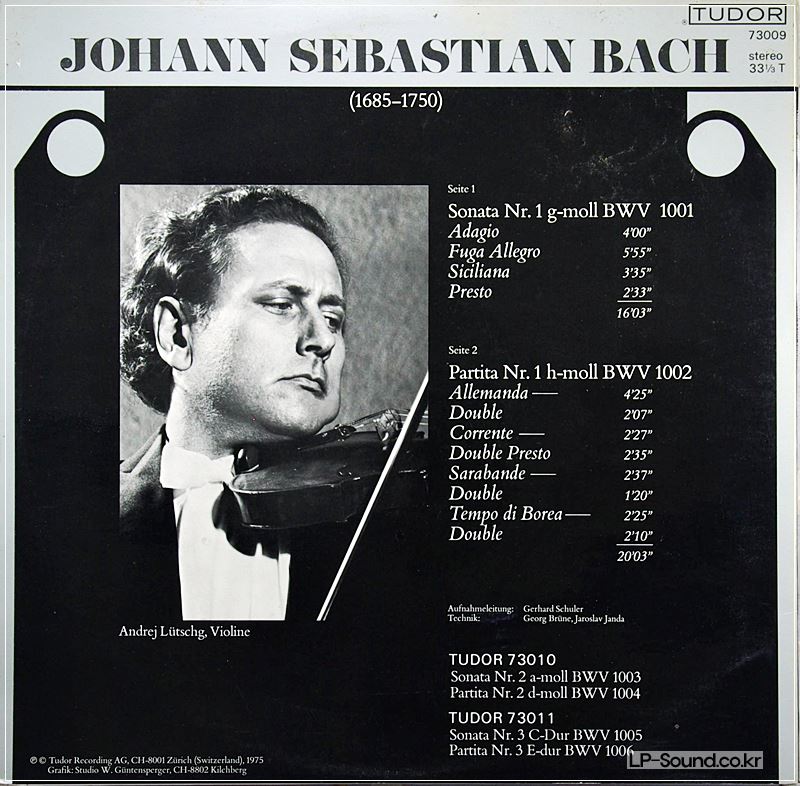 ANDREJ LUTSCHG BACH SONATEN VIOLIN SOLO SWISS 3 LP BOX