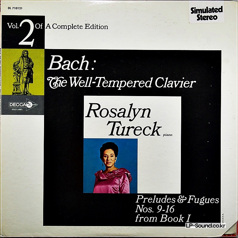 ROSALYN TURECK BACH THE WELL TEMPERED CLAVIER VOL.2