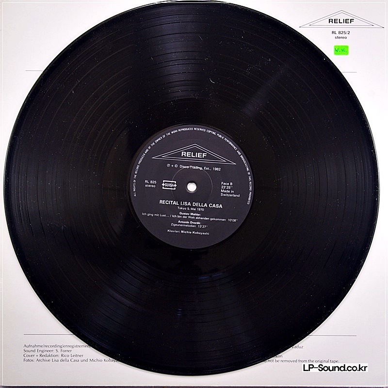 LISA DELLA CASA – RECITAL TOKYO 1970  RELIEF – RL 825/2