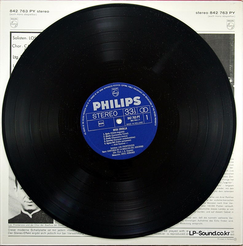 MISA CRIOLLA / LOS FRONTERIZOS /ARIEL RAMIREZ  PHILIPS 842 763 PY