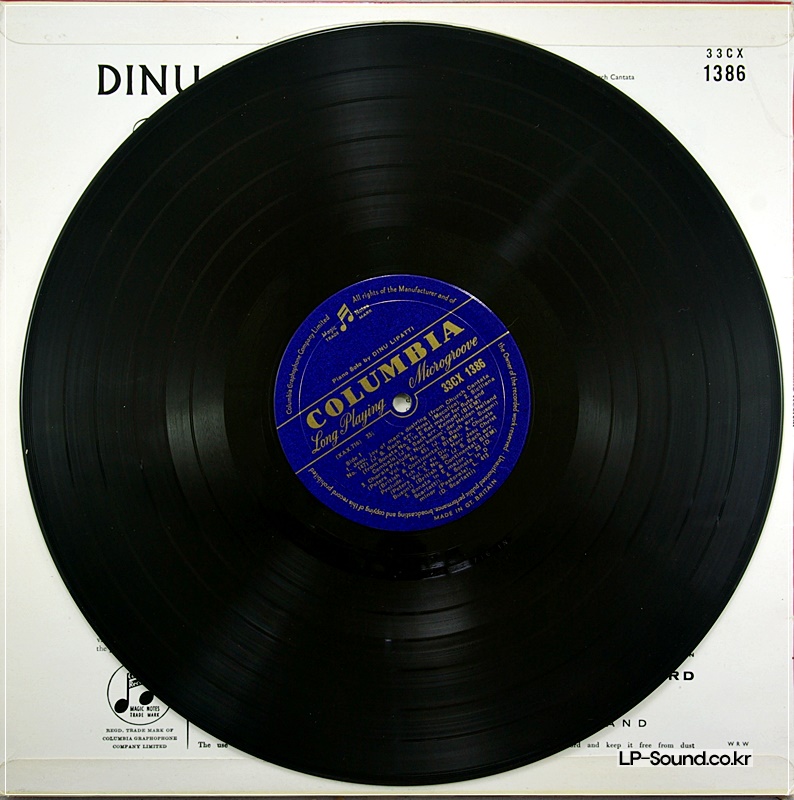 DINU LIPATTI PIANO RECITAL* BACH /SCARLATTI /CHOPIN /RAVEL