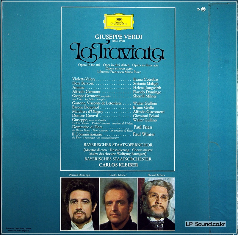 VERDI LA TRAVIATA DOMINGO KLEIBER 2 LP