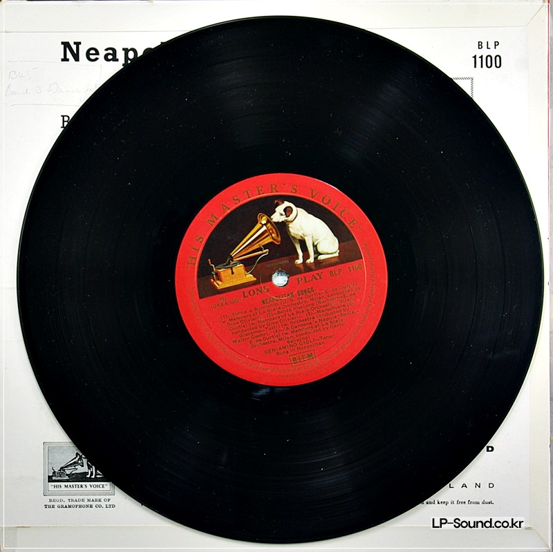 BENIAMINO GIGLI NEAPOLITAN SONGS - UK BLP 1034.
