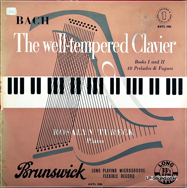 ROSALYN TURECK BACH THE WELL TEMPERED CLAVIER AXTL 1036 VOL.1