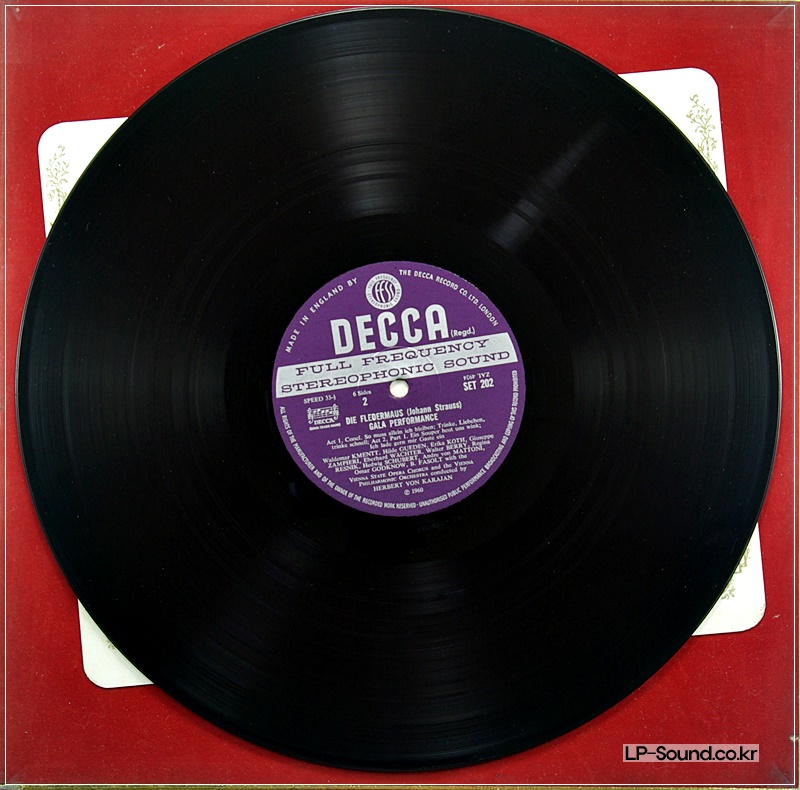 STRAUSS DIE FLEDERMAUS VON KARAJAN RARE 1960 ED.1 3XLP BOX SET 201-3