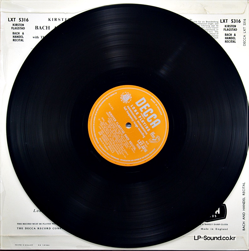 KIRSTEN FLAGSTAD - BACH / HANDEL RECITAL LXT 5316
