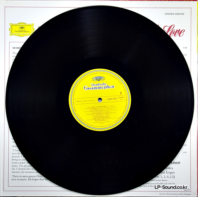 PLACIDO DOMINGO  BE MY LOVE   DG 2530 700