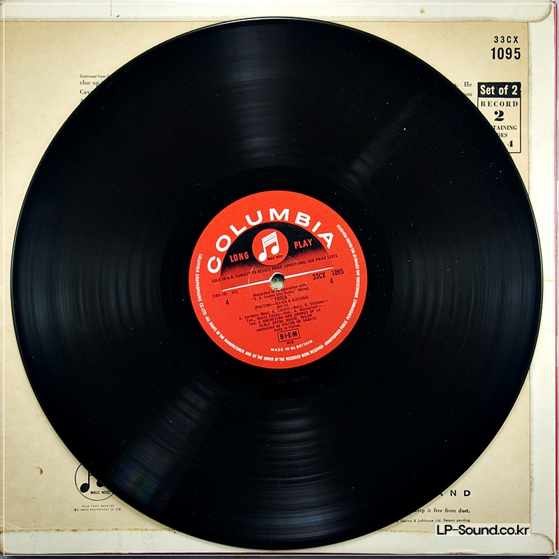 PUCCINI TOSCA  CALLAS  DE SABATA UK COLUMBIA 2XLP NM 33CX 1094-95