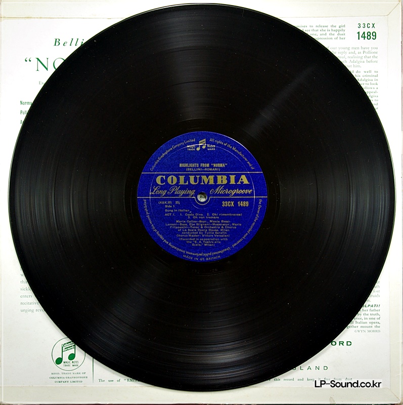 BELLINI NORMA MARIA CALLAS TULLIO SERAFIN 33CX 1489