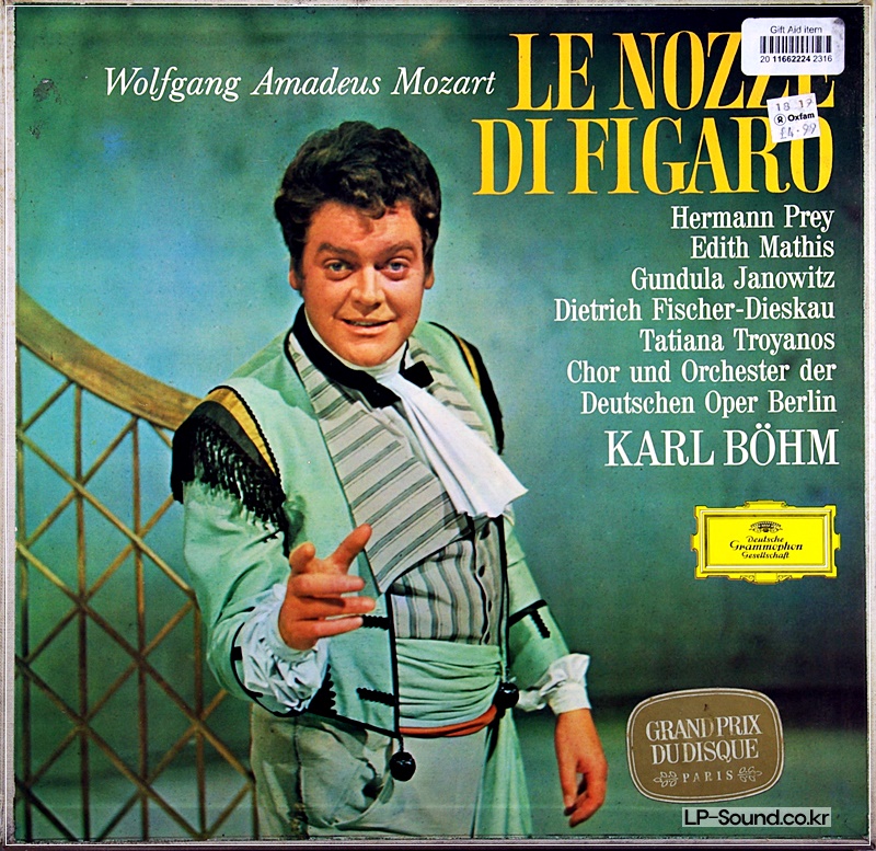 MOZART LE NOZZE DI FIGARO KARL BOHM DGG TULIP 4LP BOX