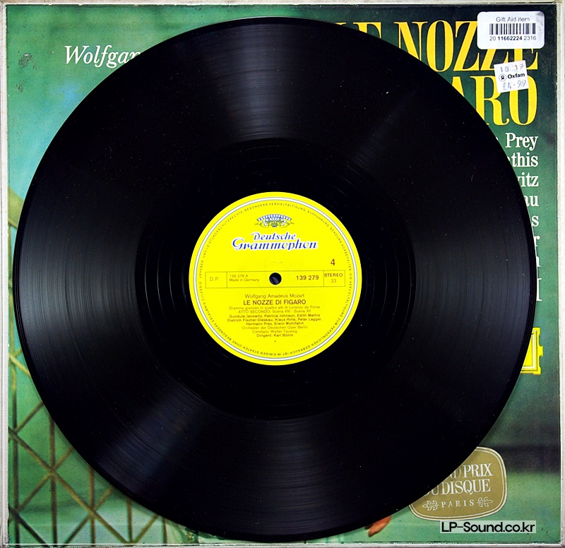 MOZART LE NOZZE DI FIGARO KARL BOHM DGG TULIP 4LP BOX