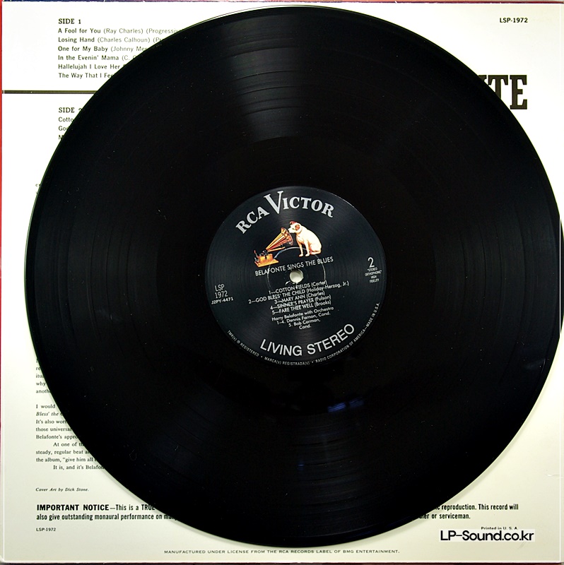 BELAFONTE SINGS THE BLUES  200g  LSP 1972
