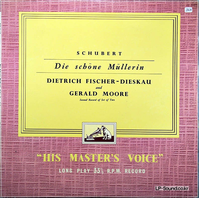 SCHUBERT DIE SCHONE MULLERIN FISCHER-DIESKAU GERALD MOORE HMV ALP