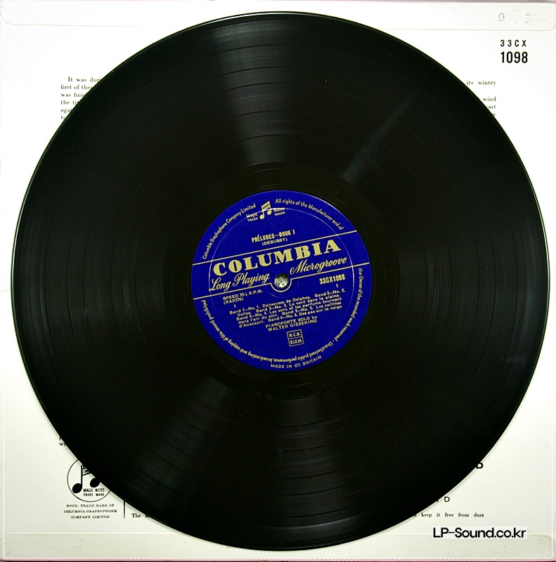 DEBUSSY PRELUDES BOOK 1 / WALTER GIESEKING 33CX 1098