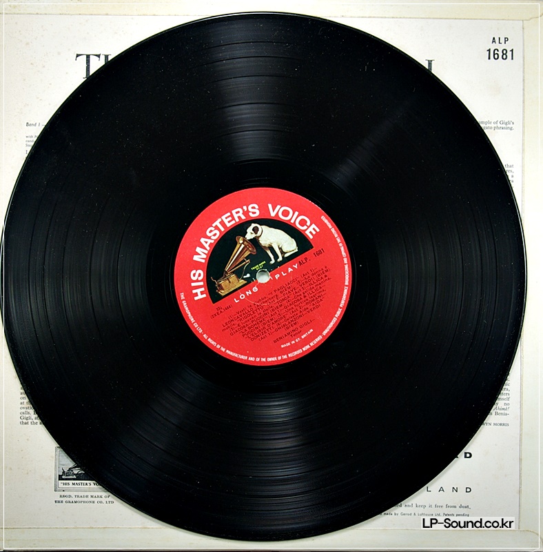 BENJAMIN GIGLI Best of..GIGLI. ORIG ALP 1681 UK-59