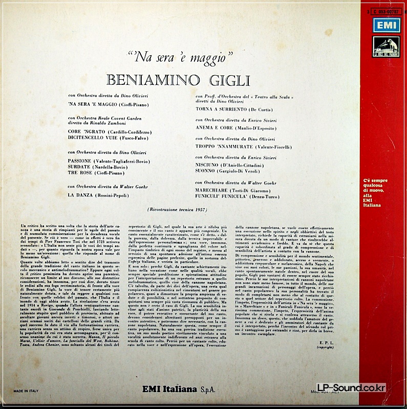 BENIAMINNO GIGLI CANZONI NAPOLETANE 