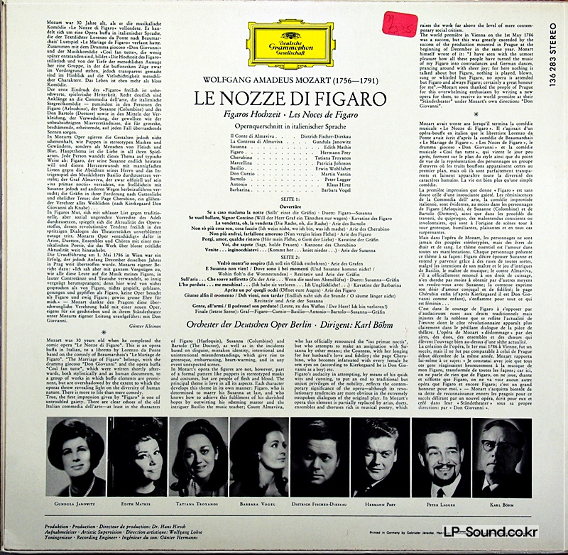 MOZART   LE NOZZE DI FIGARO KARL BOHM 136 283