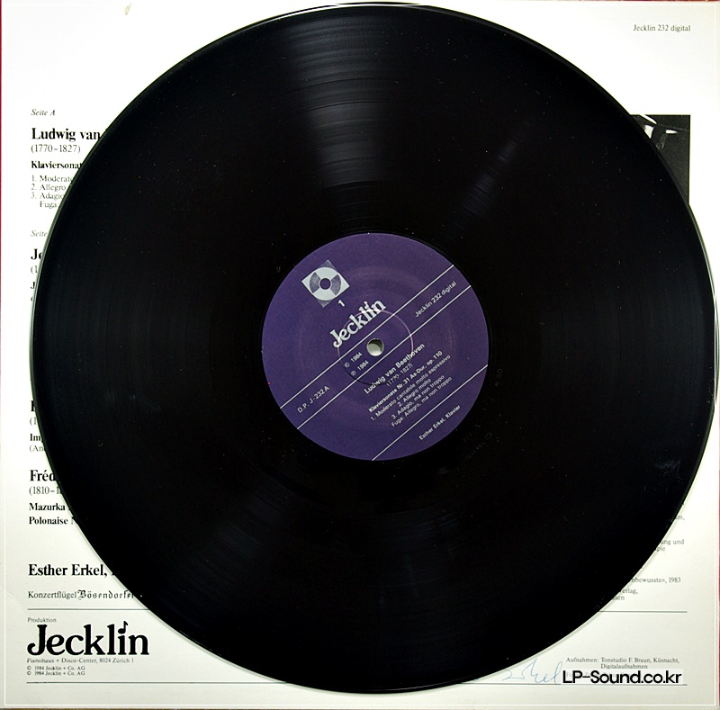 BEETHOVEN / BACH / MOZART / ESTHER ERKEL BOSENDORFER PIANO.