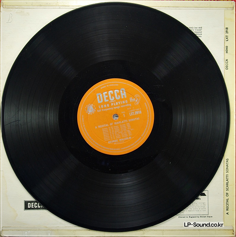 GEORGE MALCOLM, DOMENICO SCARLATTI RECITAL OF SCARLATTI SONATAS