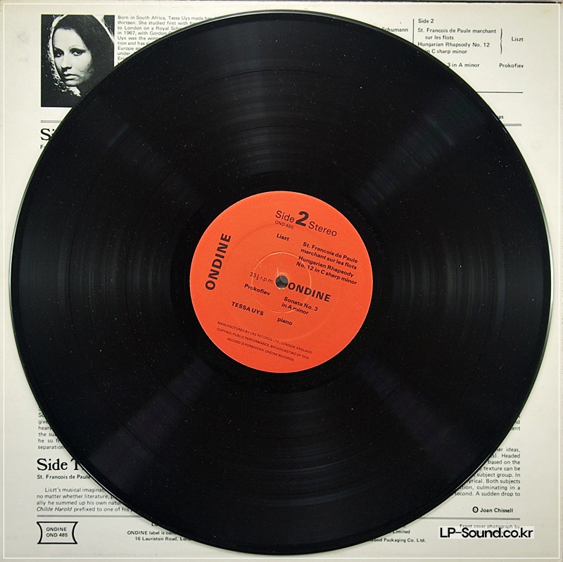 SCHUMANN LISZT PROKOFIEV ETC  TESSA UYS AUTOGRAPHED ONDINE