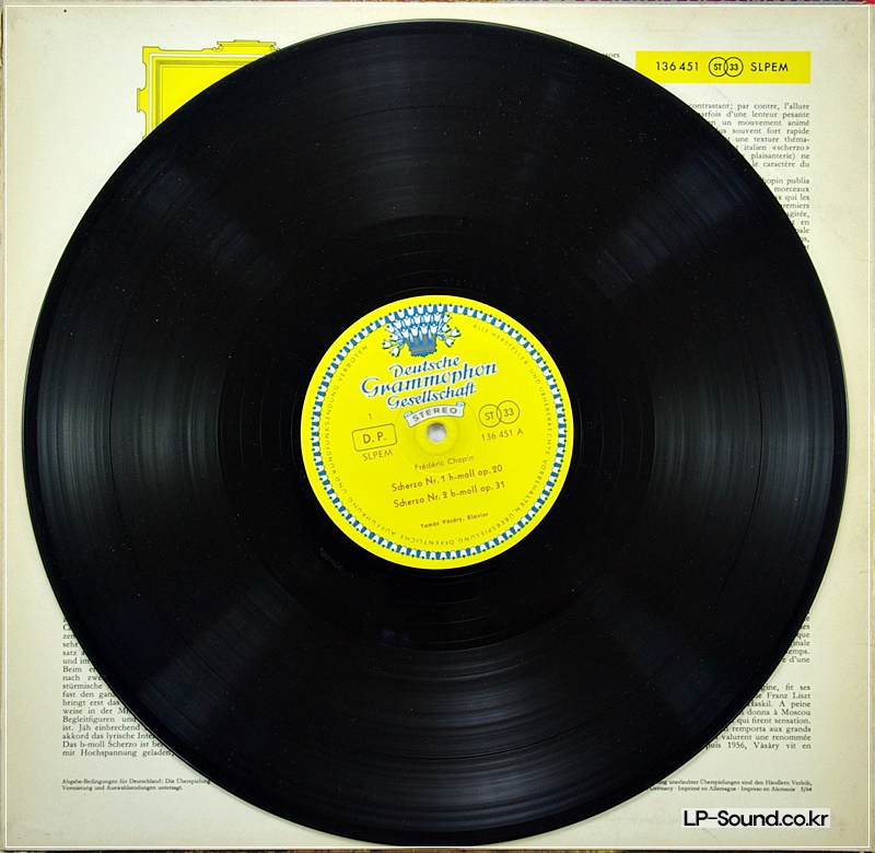 CHOPIN 4 SCHERZOS TAMAS VASARY  SLPEM 136 451 RED