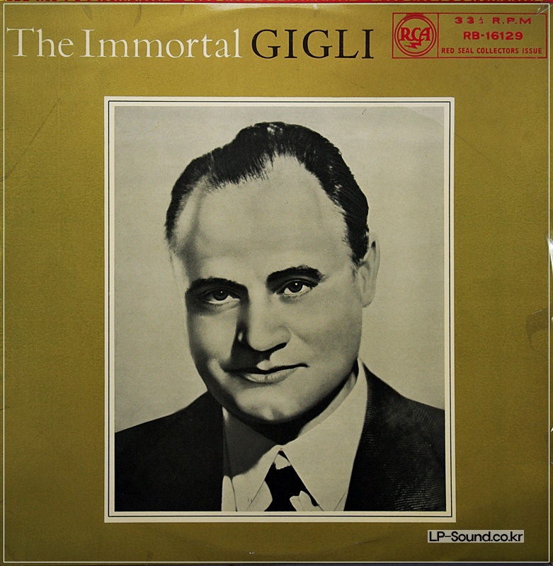 GIGLI THE IMMORTAL GIGLI  RB-16129 RCA 1958