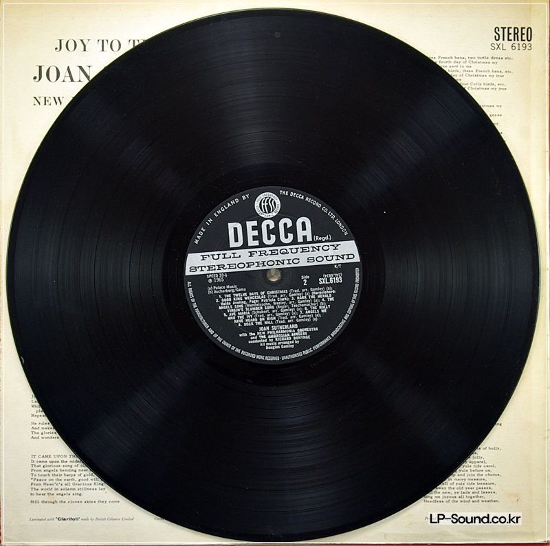 JOY TO THE WORLD JOAN SUTHERLAND  SXL 6193