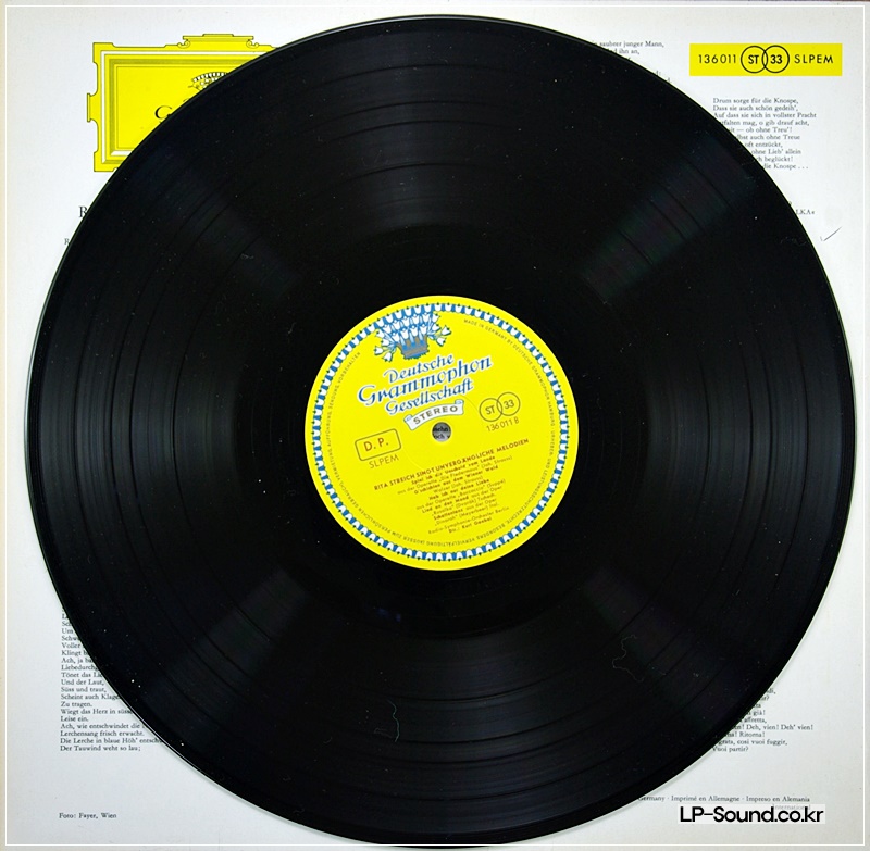 RITA STREICH SINGS IMMORTAL MELODIES STEREO 136 011 SLPEM MADE