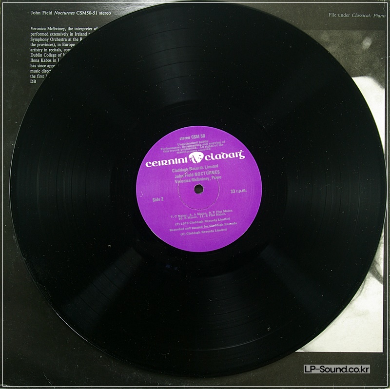 JOHN FIELD - NOCTURNES / VERONICA MCSWINEY  CLADDAGH RECORDS 2 LP SET CSM 50-51