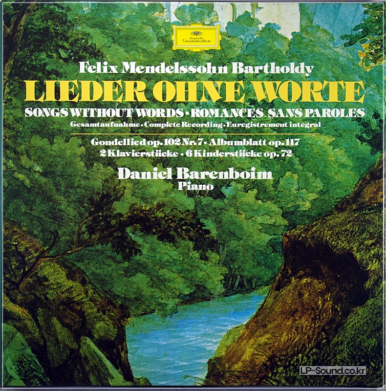 MENDELSSOHN - LIEDER OHNE WORTE – BARENBOIM DG 2709 052 3LP BOX