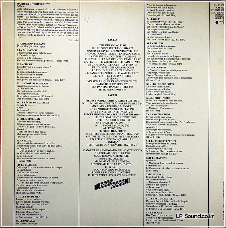 ERIK SATIE - JEAN-PIERRE ARMENGAUD – SATIE INSOLITE.