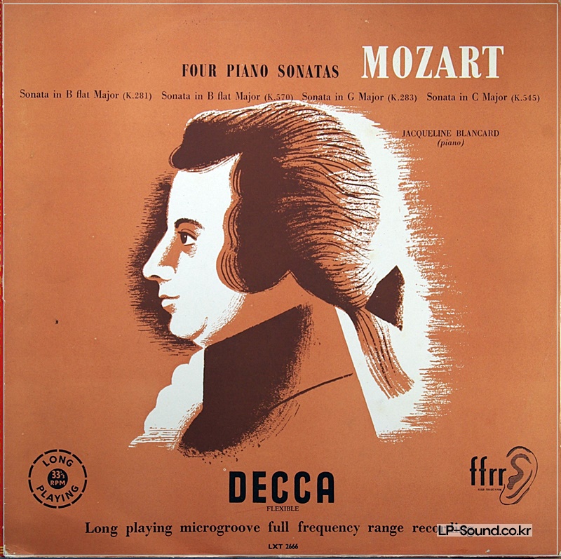 MOZART: PIANO SONATAS - JACQUELINE BLANCARD **DECCA LXT 2666