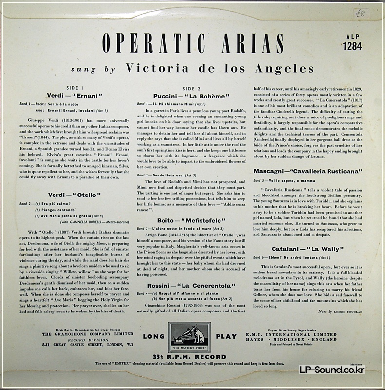 DE LOS ANGELES & MORELLI Arias ORIG ALP 1284 UK