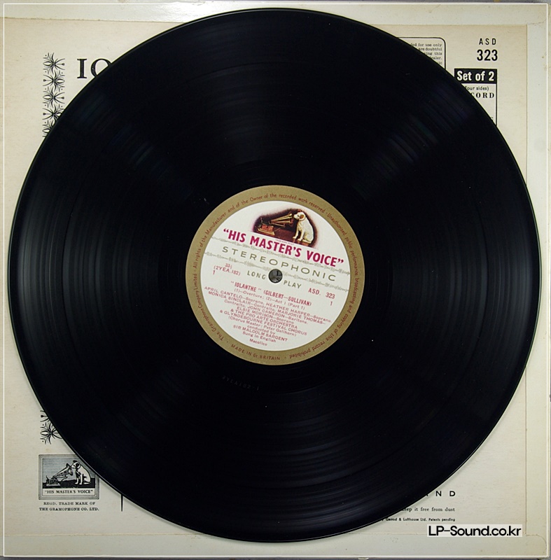 GILBERT & SULLIVAN IOLANTHE 2-LP NM MALCOLM SARGENT ASD 323/324 ED1