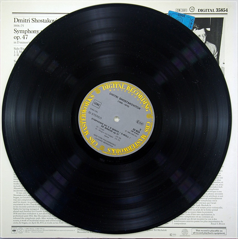 SHOSTAKOVICH NO.5 BERNSTEIN AUDIOPHILE PRESSING DIGITAL RECORDING TOKYO