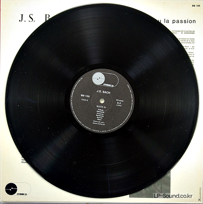 GERARD KESSLER LP BACH CELLO SUITE 2 & 4 RARE FRENCH