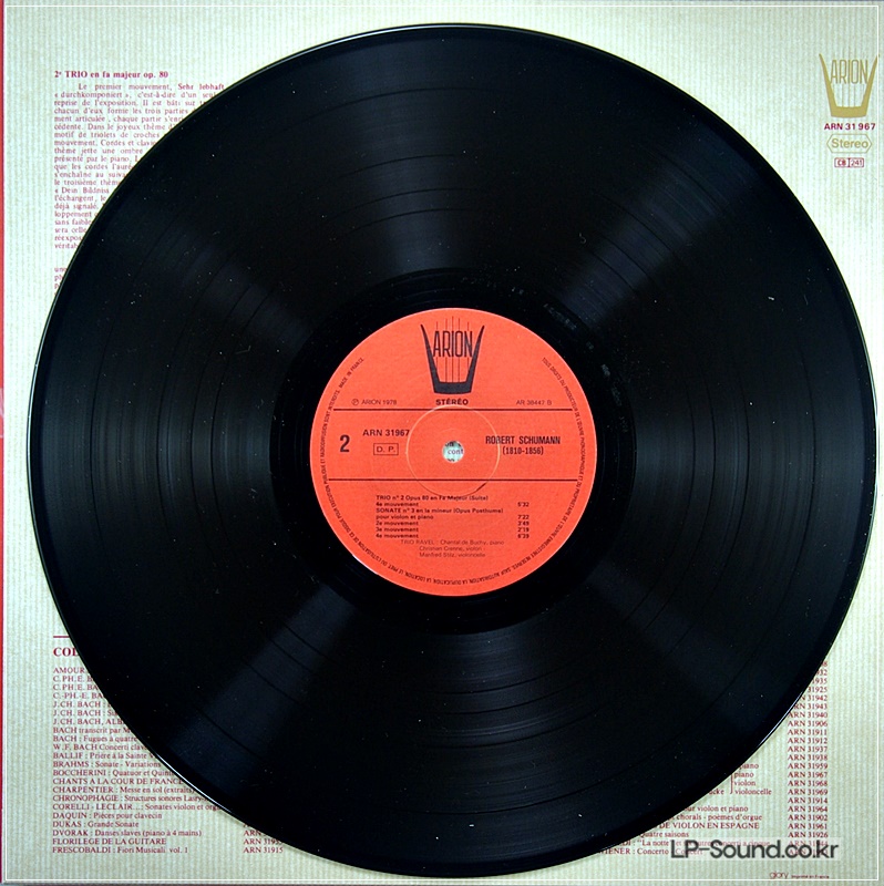 ROBERT SCHUMANN, TRIO RAVEL – QUINTESSENCE	ARION – ARN 31 967