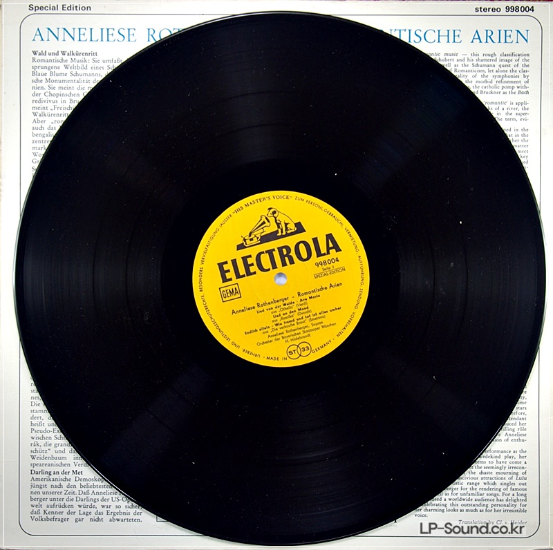 ANNELIESE ROTHENBERGER - ROMANTISCHE ARIEN  EMI 998004