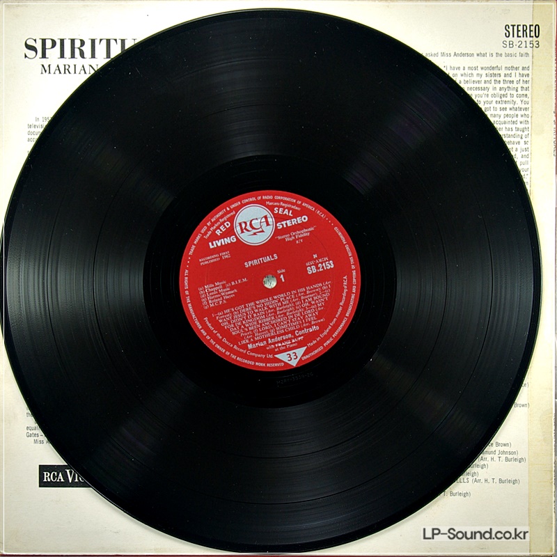MARIAN ANDERSON* , SPIRITUALS, RCA LIVING STEREO  SB-2153